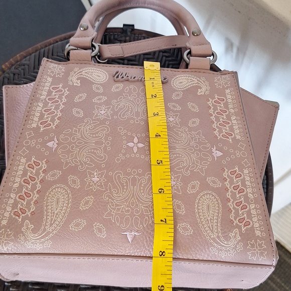 Wrangler Pink Paisley Satchel Handbag Crossbody Bag - Picture 9 of 16
